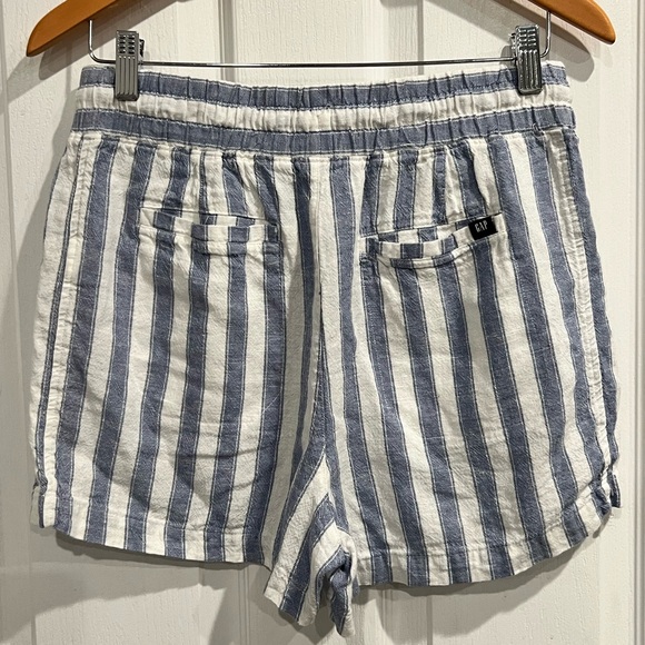 GAP Pull-on Linen Blend Pull-on Shorts. S. Vertical Stripes Exc. Cond. CUTE - Picture 2 of 4